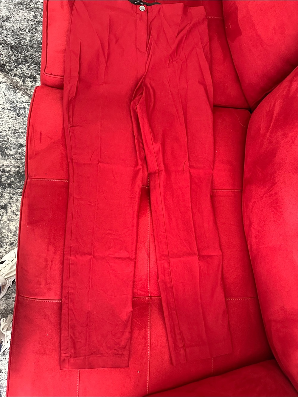 Women’s Red Ankle-Length Pants